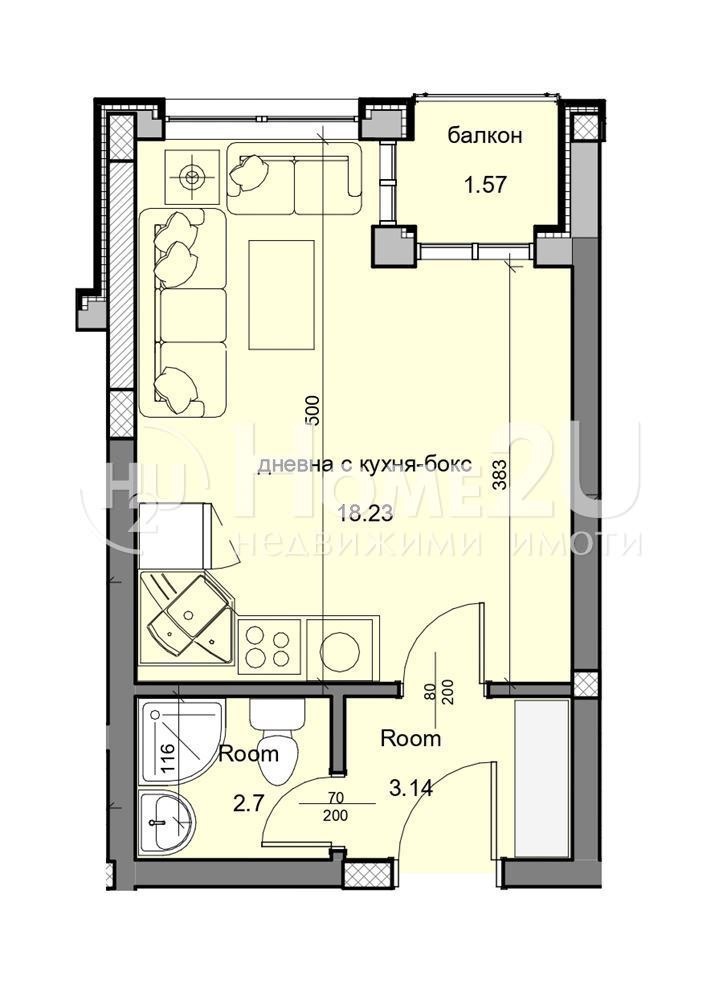 Продава 1-СТАЕН, гр. Варна, Изгрев, снимка 5 - Aпартаменти - 47609110