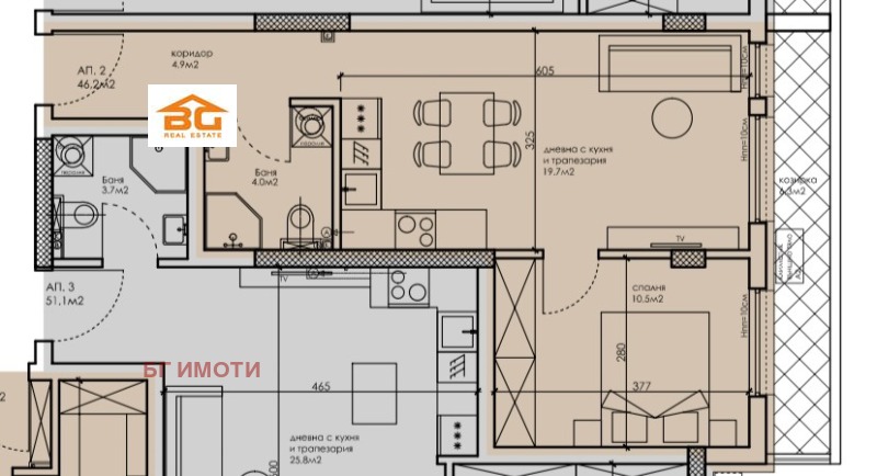 Продава  2-стаен град Варна , Кайсиева градина , 52 кв.м | 96152642