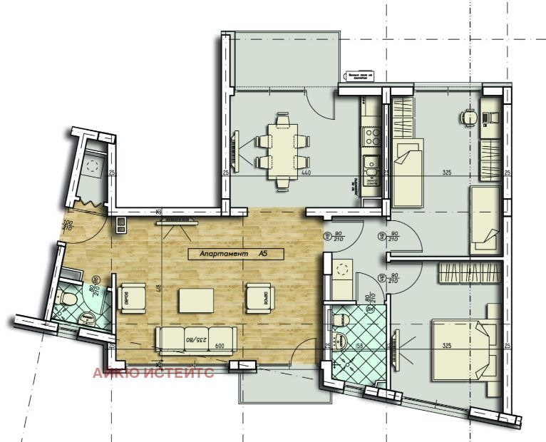 Na sprzedaż  2 sypialnie Sofia , Strelbiszcze , 123 mkw | 48787343 - obraz [5]