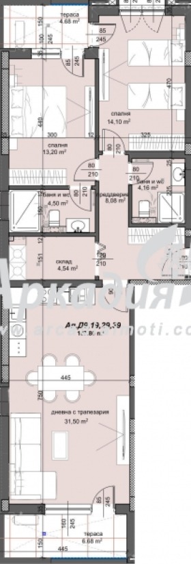 Till salu  2 sovrum Plovdiv , Trakija , 128 kvm | 53154427 - bild [6]