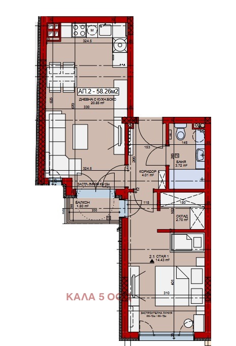 Te koop  1 slaapkamer Sofia , Ljulin 8 , 71 m² | 77191367 - afbeelding [3]