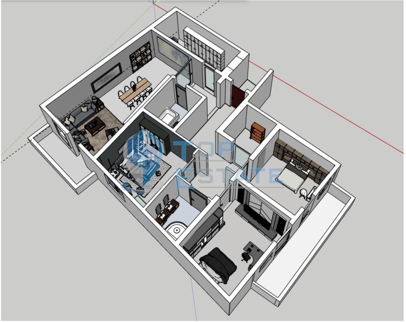 Продава 4-СТАЕН, гр. Велико Търново, Бузлуджа, снимка 2 - Апартаменти - 48195140