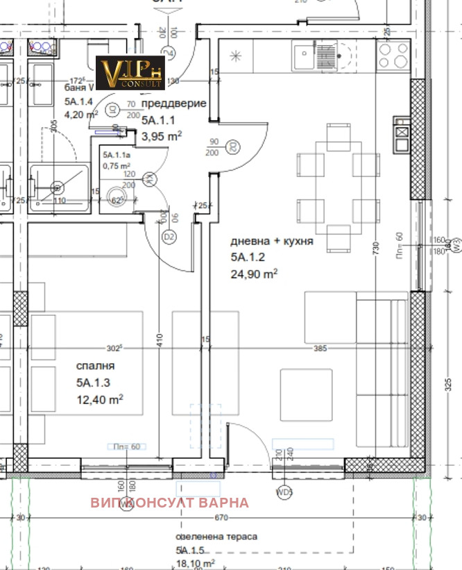 Продава  2-стаен, град Варна, Кайсиева градина • 88 430 EUR • ID 15895657 — holmes.bg - [1] 