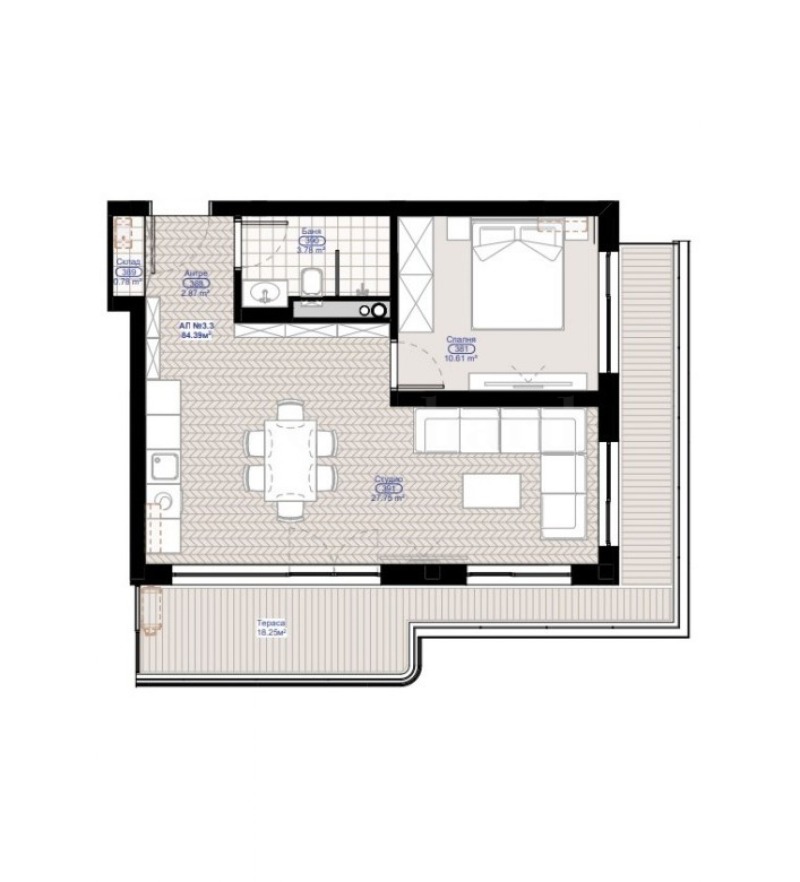 Till salu  1 sovrum region Burgas , Tjernomorec , 84 kvm | 83815167 - bild [2]