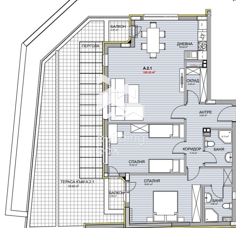 Eladó  2 hálószobás Sofia , Krasno selo , 182 négyzetméter | 69558733 - kép [8]