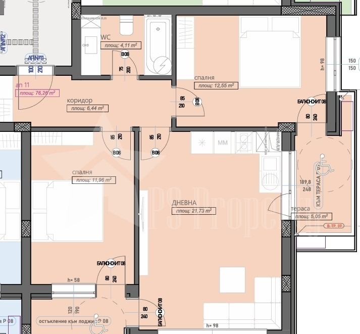 Til salg  2 soveværelser Stara Zagora , Zheleznik - tsentar , 105 kvm | 61290916 - billede [2]