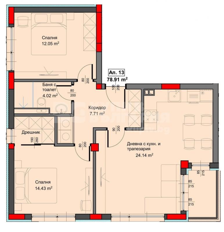 Продава 3-СТАЕН, гр. Варна, Аспарухово, снимка 4 - Апартаменти - 54038823