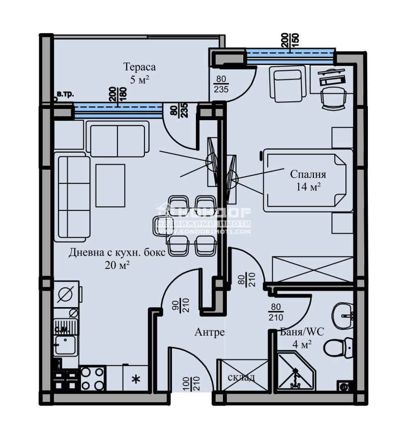 Til salg  1 soveværelse Plovdiv , Vastanicheski , 65 kvm | 39053357 - billede [2]