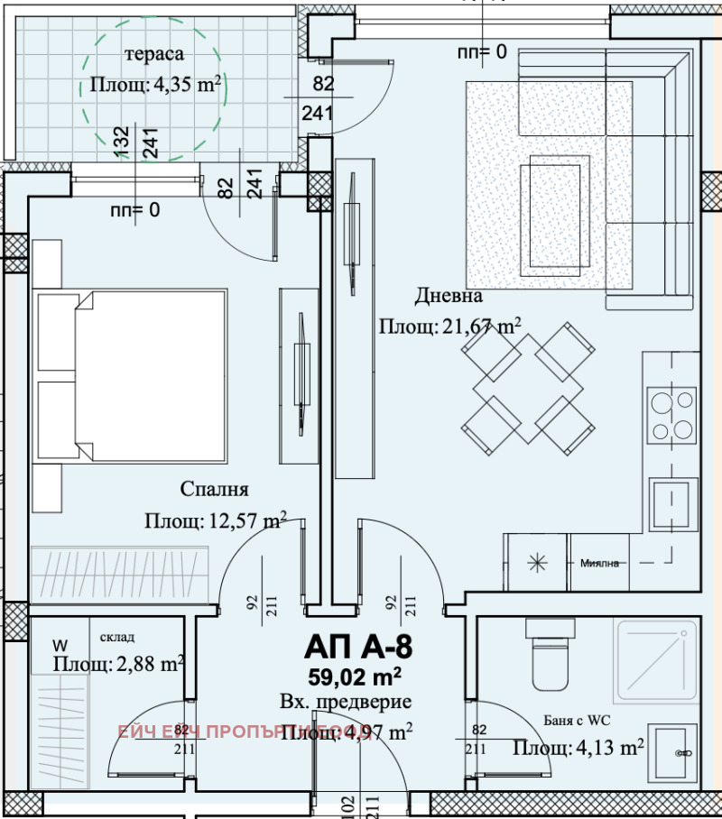 In vendita  1 camera da letto Plovdiv , Mladegki Halm , 70 mq | 58372196 - Immagine [2]