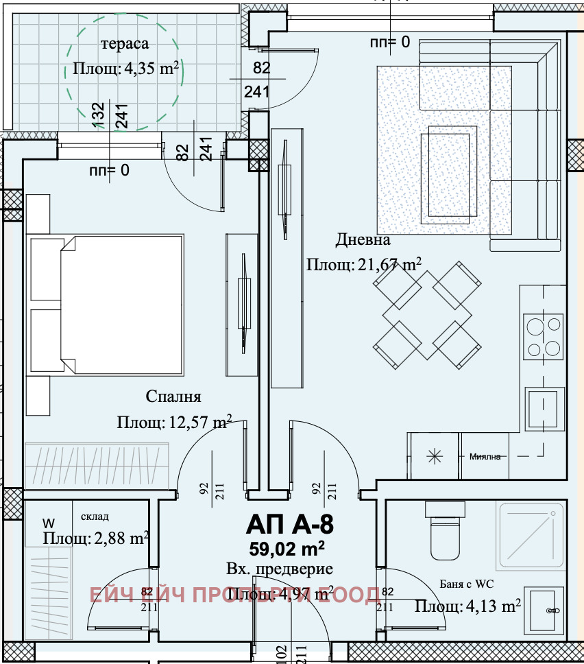 Продава 2-СТАЕН, гр. Пловдив, Младежки Хълм, снимка 2 - Апартаменти - 50857984