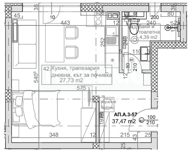 Продава 1-СТАЕН, гр. Варна, м-т Манастирски рид, снимка 5 - Апартаменти - 52287351