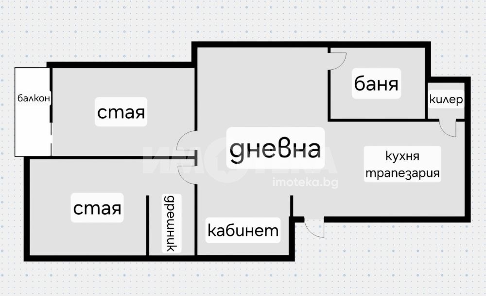 Продава 3-СТАЕН, гр. София, Докторски паметник, снимка 3 - Апартаменти - 56119347