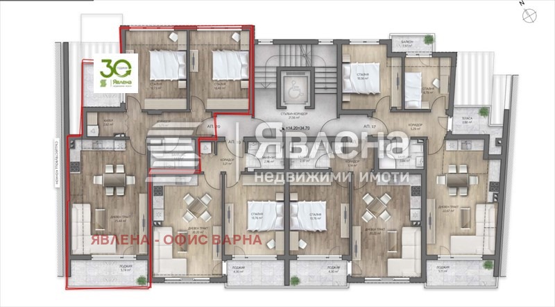 Продава 3-СТАЕН, гр. Варна, Погреби, снимка 16 - Aпартаменти - 47135230