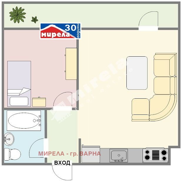 Te koop  1 slaapkamer Varna , k.k. Zlatni pjasatsi , 59 m² | 61974542 - afbeelding [5]
