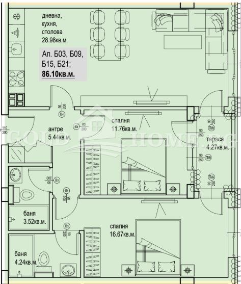 Продава 3-СТАЕН, гр. Пловдив, Кършияка, снимка 3 - Апартаменти - 54299429