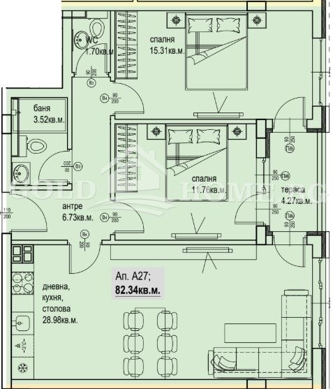 Продава 3-СТАЕН, гр. Пловдив, Кършияка, снимка 2 - Апартаменти - 54299429
