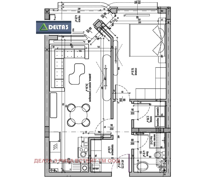 À venda  1 quarto Sofia , Malinova dolina , 78 m² | 55259621 - imagem [2]