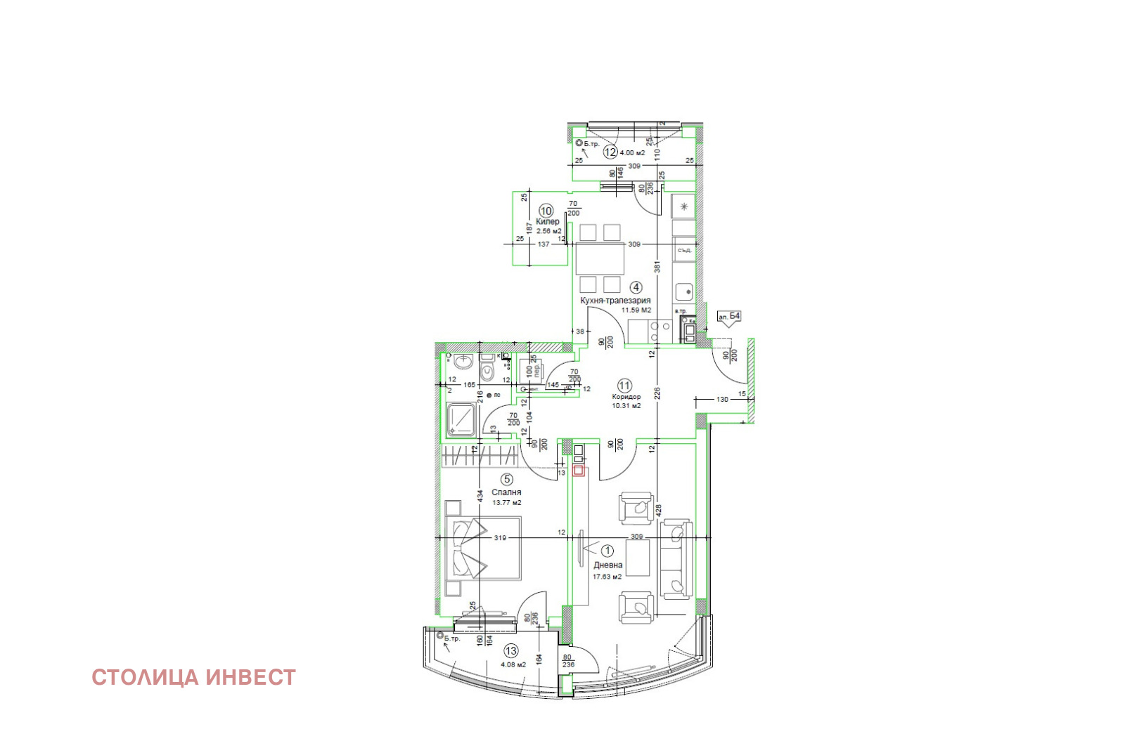 Продава 2-СТАЕН, гр. Русе, Център, снимка 2 - Апартаменти - 50217291