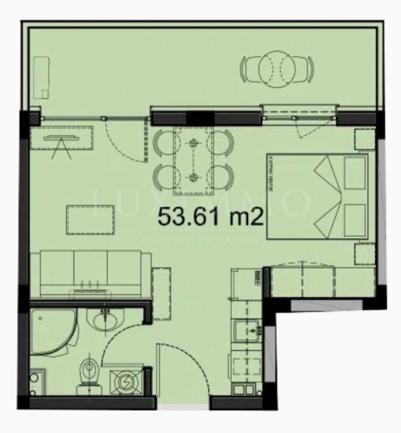 Til salg  Studie region Burgas , k.k. Slanchev bryag , 53 kvm | 70585165 - billede [2]