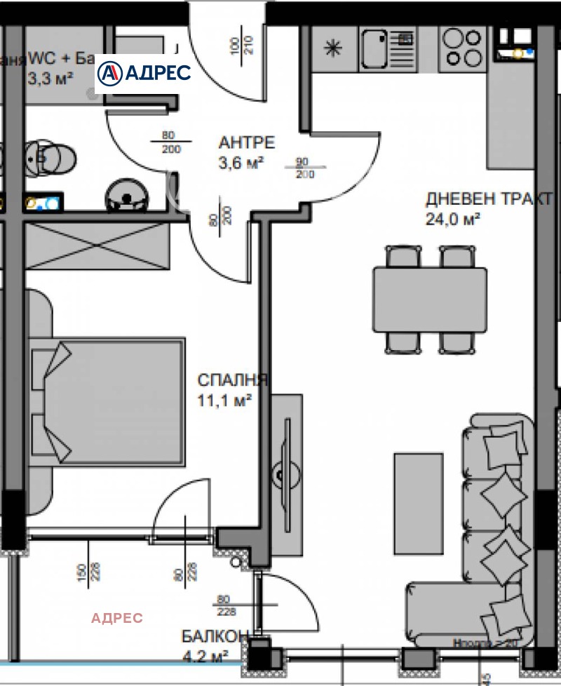 En venta  1 dormitorio Varna , Vladislav Varnenchik 1 , 62 metros cuadrados | 87084273 - imagen [3]