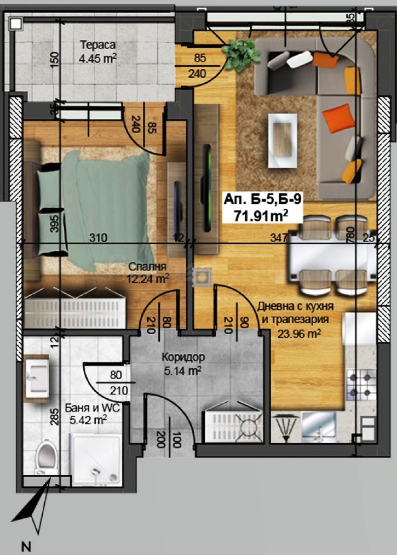 Продава 2-СТАЕН, гр. Пловдив, Христо Смирненски, снимка 2 - Апартаменти - 53133985