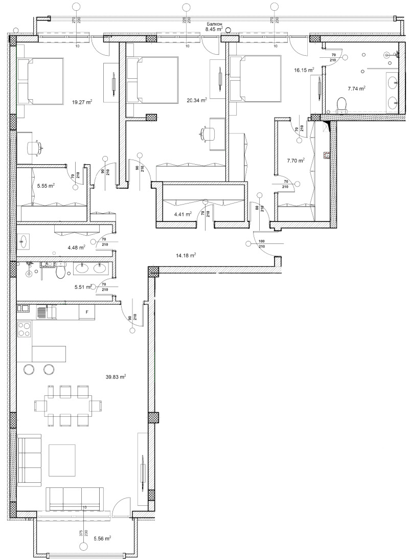 Myytävänä  3 makuuhuonetta Plovdiv , Tsentar , 217 neliömetriä | 21381800 - kuva [2]