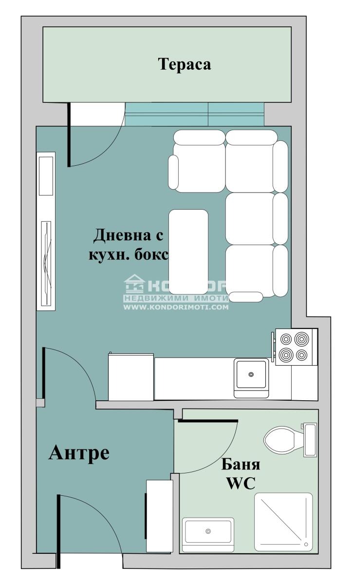 Продава 1-СТАЕН, гр. Пловдив, Тракия, снимка 2 - Апартаменти - 54287789