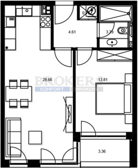 1 dormitorio Tsveten kvartal, Varna 2