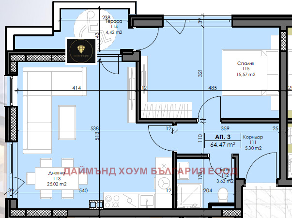 Na sprzedaż  1 sypialnia Plowdiw , Christo Smirnenski , 73 mkw | 90080834 - obraz [2]