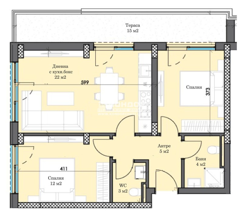 À venda  2 quartos Plovdiv , Trakiia , 97 m² | 54146785 - imagem [4]