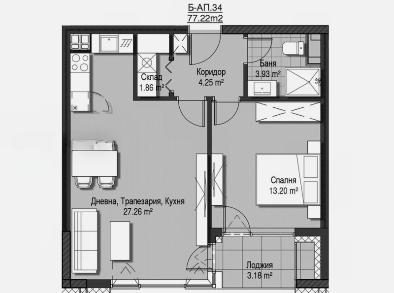 Продава 2-СТАЕН, гр. София, Кръстова вада, снимка 13 - Апартаменти - 52535384