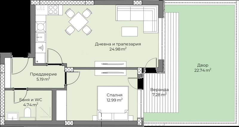 Продава 2-СТАЕН, гр. Пловдив, Беломорски, снимка 2 - Aпартаменти - 44160836