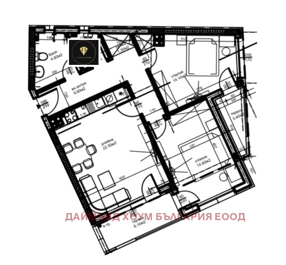 À vendre  2 chambres Plovdiv , Komatevski vazel , 108 m² | 67936779 - image [2]