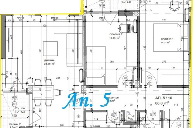 Na prodej  2 ložnice Sofia , Ljulin - centar , 117 m2 | 42928690 - obraz [3]