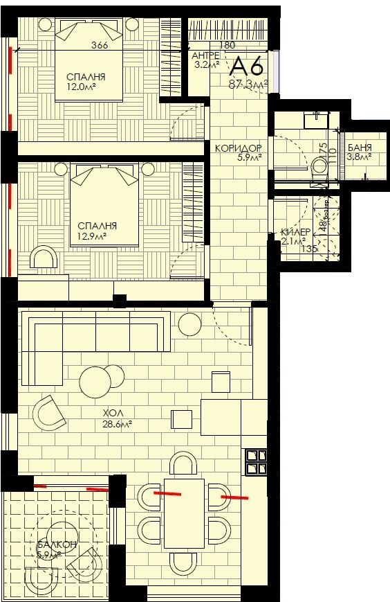 Продава 3-СТАЕН, гр. Варна, Левски 1, снимка 6 - Апартаменти - 54606615