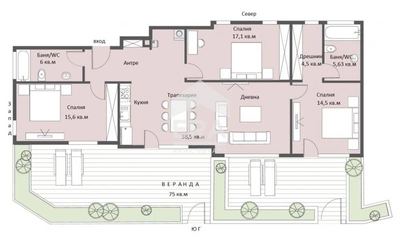 На продаж  3 кімнатна Варна , Бриз , 139 кв.м | 92063652 - зображення [17]