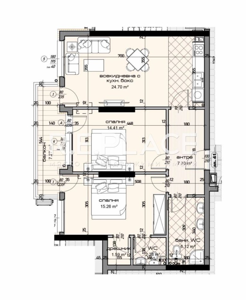 Продава  2-стаен град Варна , Младост 1 , 74 кв.м | 59137550 - изображение [2]