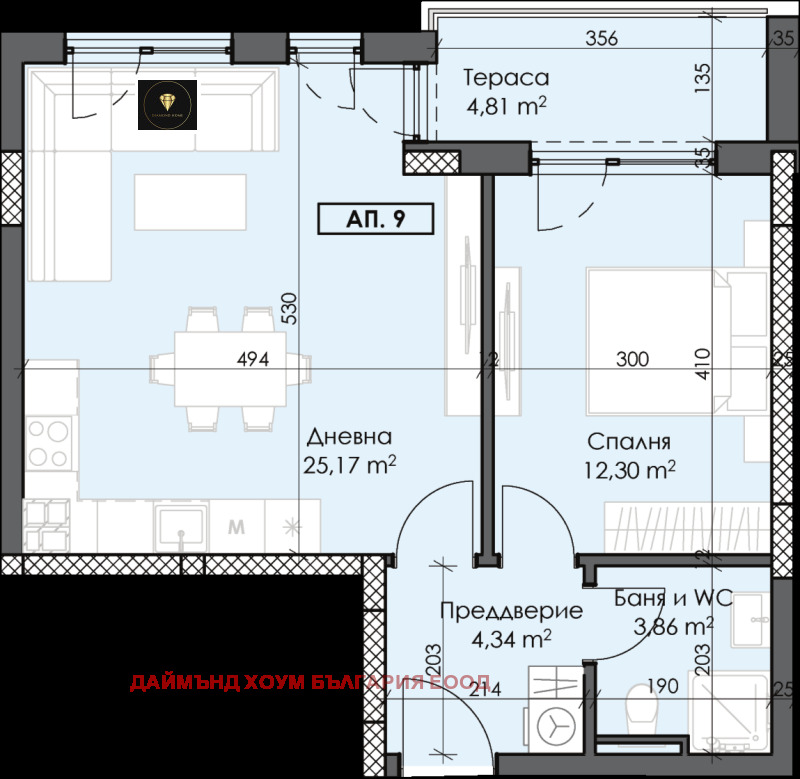 Til salgs  1 soverom Plovdiv , Trakija , 72 kvm | 37629282 - bilde [2]