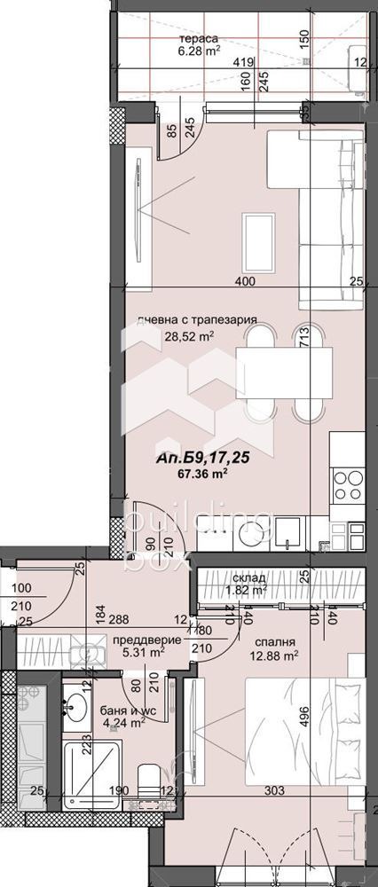 Satılık  1 yatak odası Plovdiv , Trakiya , 80 metrekare | 44710440 - görüntü [2]