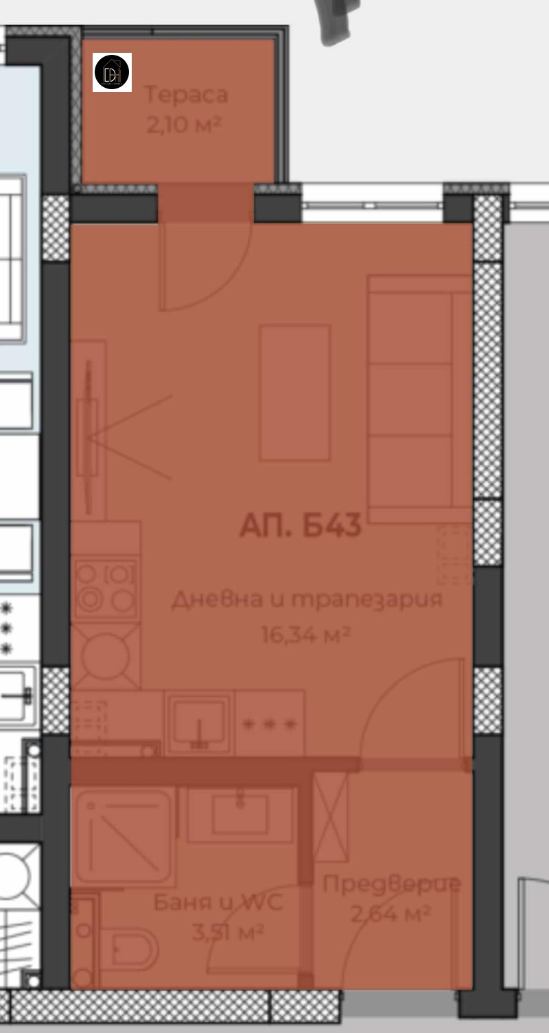 Продава 1-СТАЕН, гр. Пловдив, Христо Смирненски, снимка 1 - Aпартаменти - 49374638