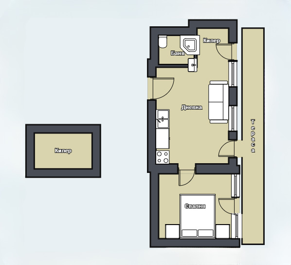 Продается  1 спальня Варна , Левски 1 , 60 кв.м | 35253926 - изображение [2]