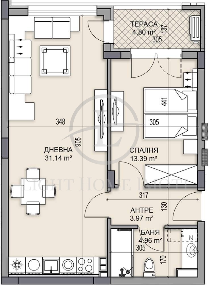 À venda  1 quarto Plovdiv , Gagarin , 80 m² | 10776709 - imagem [9]