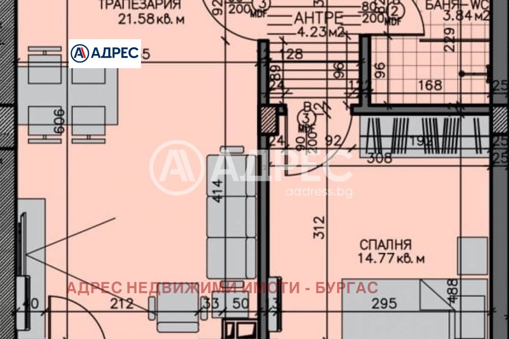Продава 2-СТАЕН, гр. Бургас, Зорница, снимка 3 - Апартаменти - 53783676