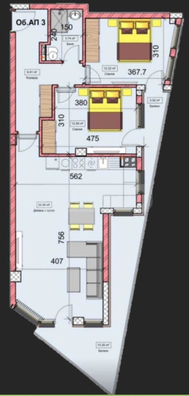 На продаж  2 спальні Варна , Бриз , 117 кв.м | 15668099 - зображення [5]