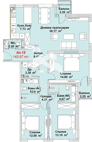 In vendita  3 camere da letto Sofia , m-t Gardova glava , 144 mq | 16781479 - Immagine [3]