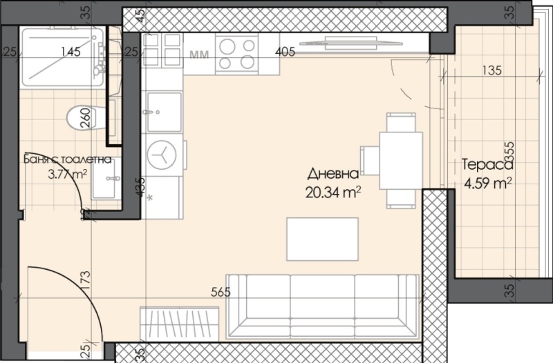 Na prodej  Studio Plovdiv , Gagarin , 43 m2 | 64340332 - obraz [8]