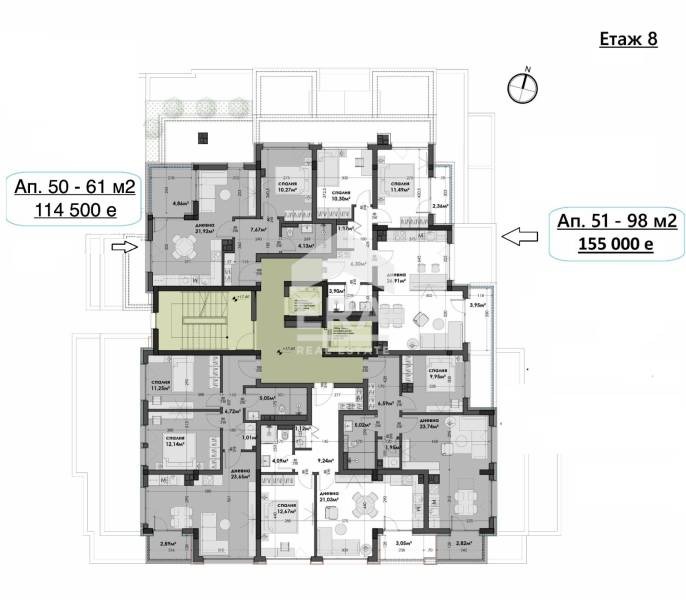 Продава 2-СТАЕН, гр. Варна, Изгрев, снимка 2 - Апартаменти - 53074411