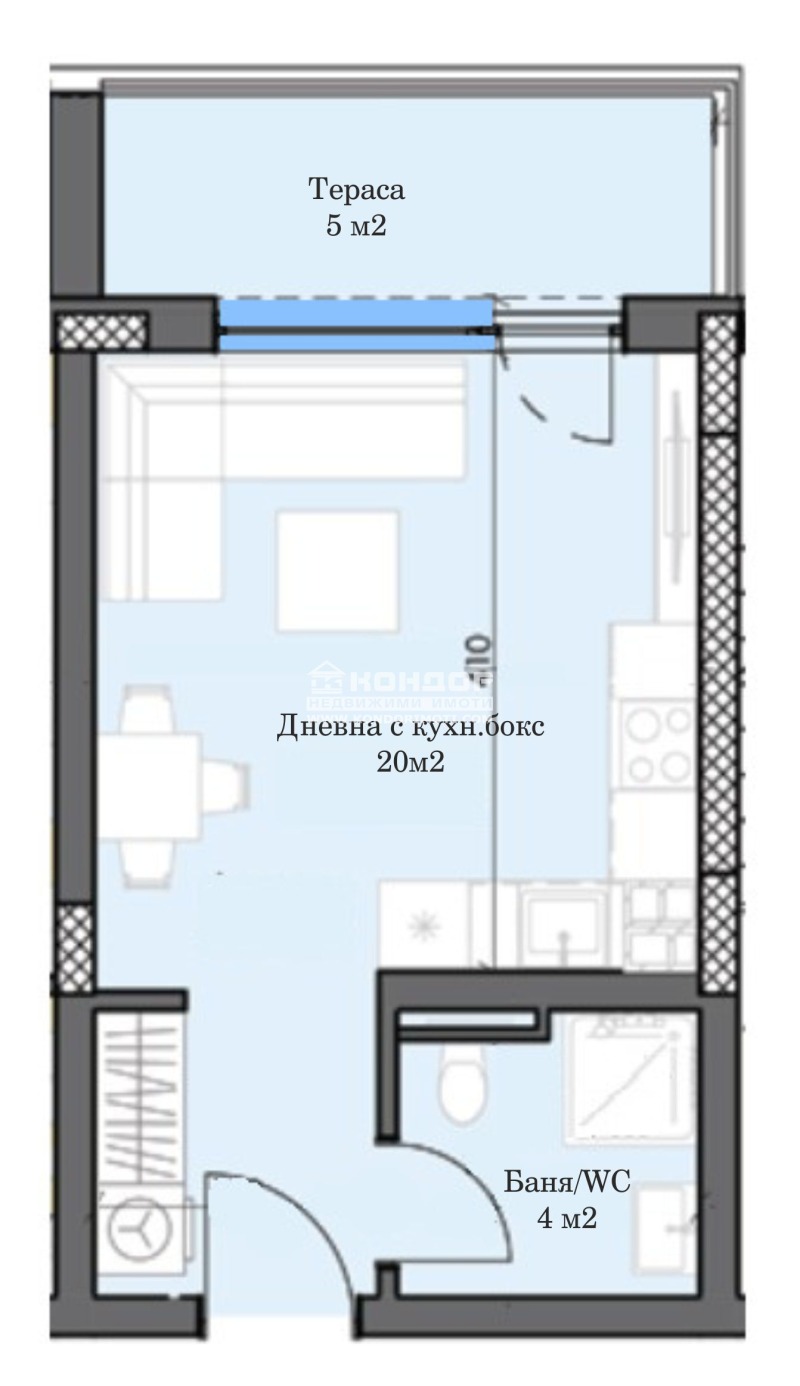 Продава  1-стаен град Пловдив , Тракия , 43 кв.м | 42467801 - изображение [3]