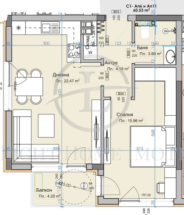 Till salu  1 sovrum region Plovdiv , Markovo , 68 kvm | 17896444 - bild [5]