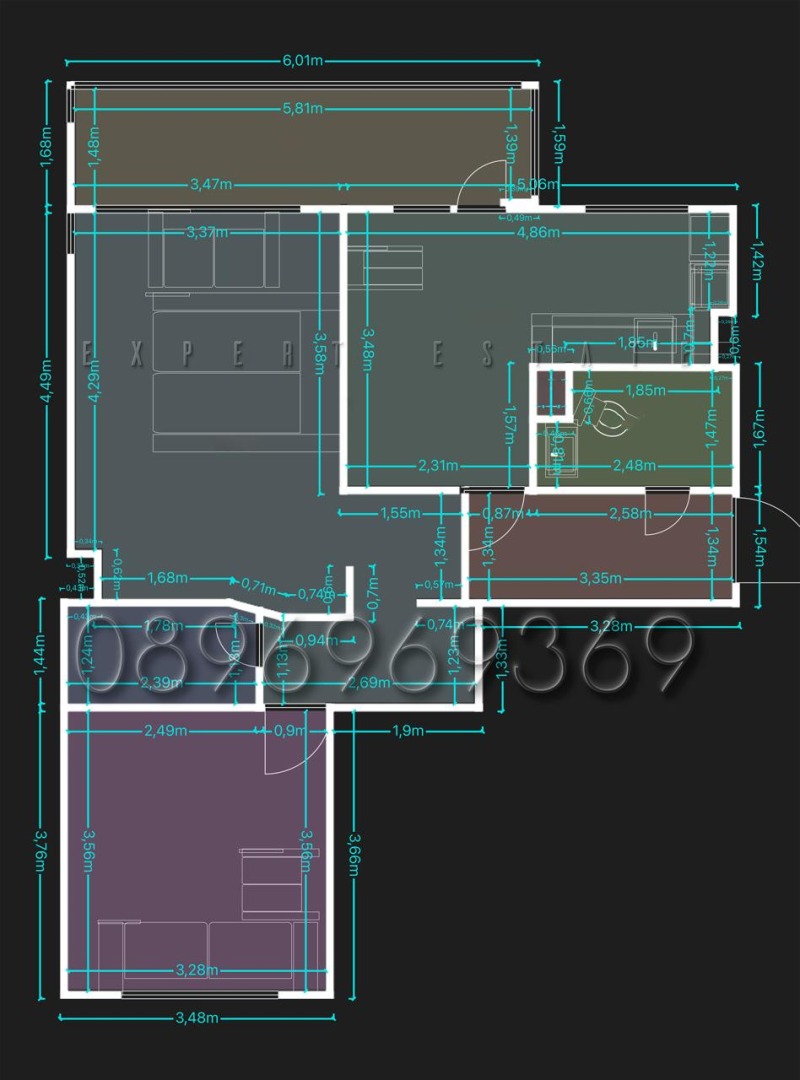 En venta  2 dormitorios Varna , Vladislav Varnenchik 1 , 75 metros cuadrados | 76679350 - imagen [9]